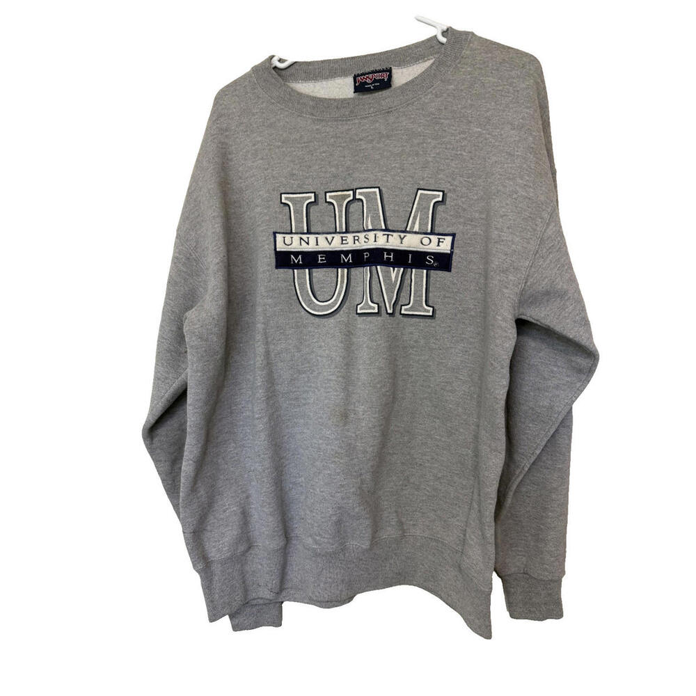 University of Memphis Tigers JanSport Grey Sweatshirt Mens L